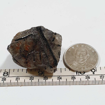 44g 黑髮晶 黑碧璽 原礦 原石 礦石 擺件 收藏