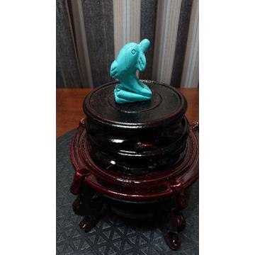綠松石 海豚 天然 水晶 礦石  手工 雕刻 石雕 玉 原石 動物 展示  擺件 擺飾 藝術品 可愛 禮物 招財 風水-細節圖2