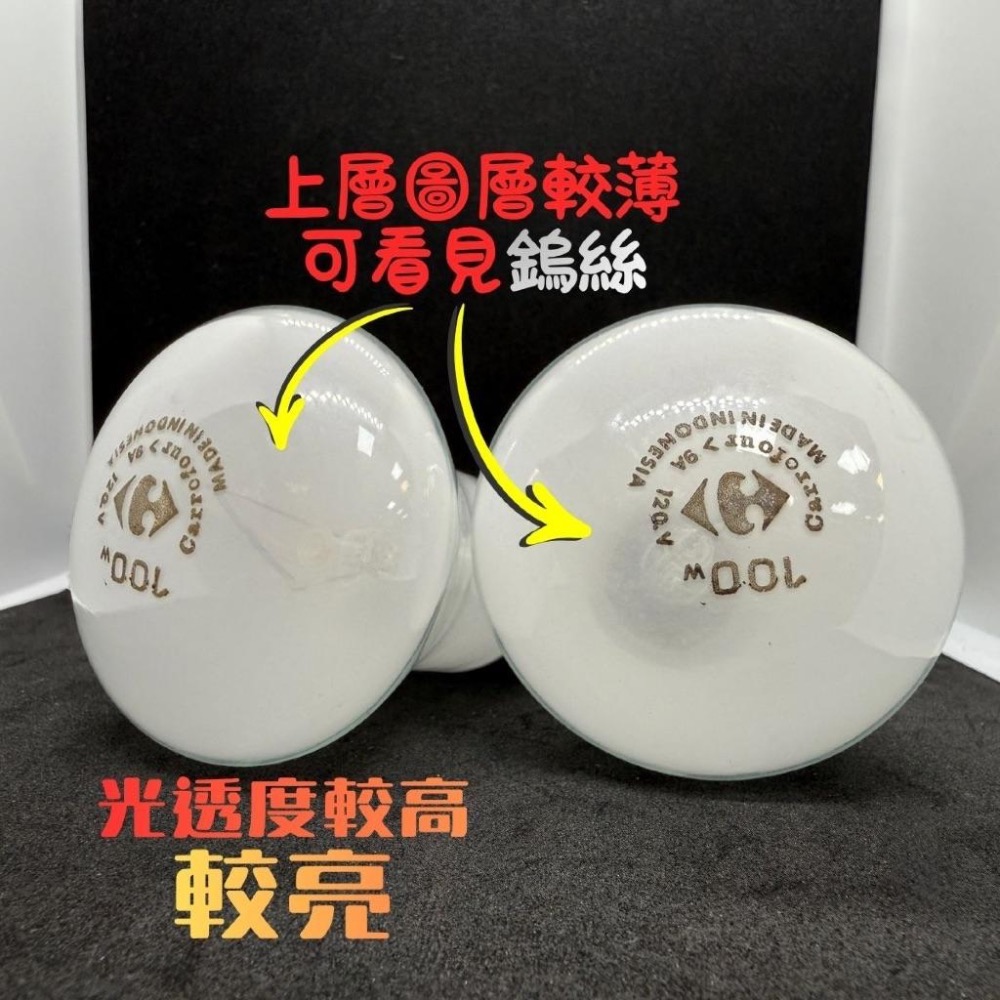 💧CHANG電料⚡️【家福亮光燈泡 100W E27燈頭】傳統燈泡 鎢絲燈泡 家用燈泡 真柔泡 燈泡 白熾燈泡絕版-細節圖6