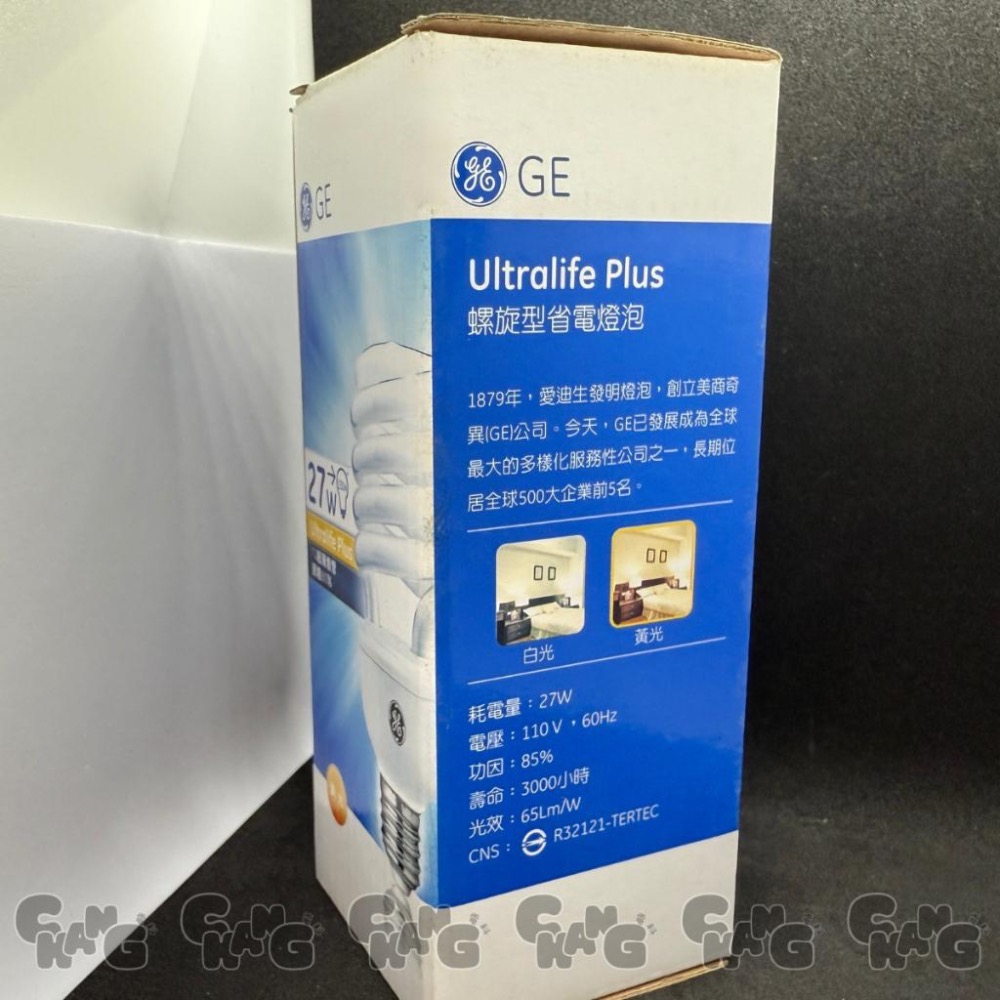 💧CHANG 電料⚡️【GE奇異 27W E27 螺旋型節能燈泡 / 黃光】高亮度・長壽命｜省電燈泡｜T3超薄燈管-細節圖7