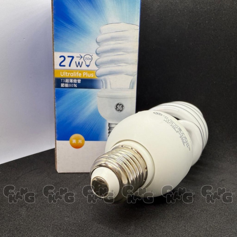 💧CHANG 電料⚡️【GE奇異 27W E27 螺旋型節能燈泡 / 黃光】高亮度・長壽命｜省電燈泡｜T3超薄燈管-細節圖9