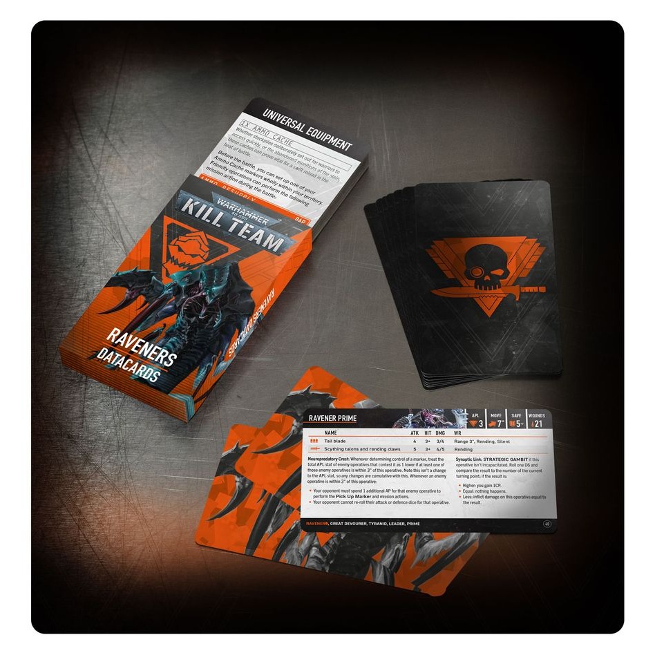 【戰鎚40k】Kill Team: Raveners Datacards (ENG) - 殺戮小隊數據卡：蛇蟲(英文版)-細節圖4