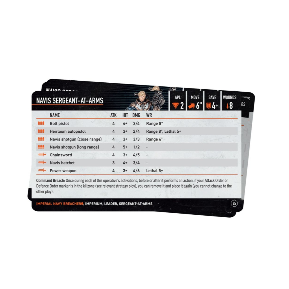 Imperial Navy Breachers Datacards (CN) -殺戮小隊數據卡：帝國海軍跳幫(簡中-細節圖3