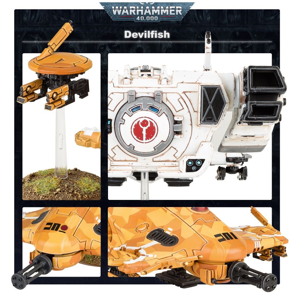 【戰鎚40K】T＇Au Empire: Devilfish - 鈦帝國鬼魚戰機-細節圖3