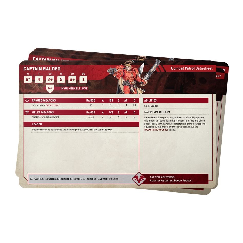 【戰鎚40k】Blood Angels: Datasheet Cards(English)-數據卡：聖血天使(英文)-細節圖2