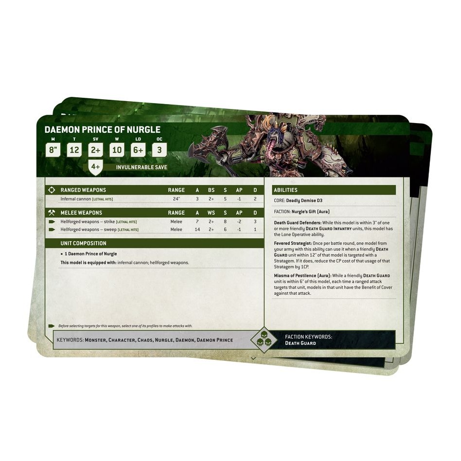 【戰鎚40k】Death Guard: Datasheet Cards (English) -數據卡：死亡守衛(英文)-細節圖2