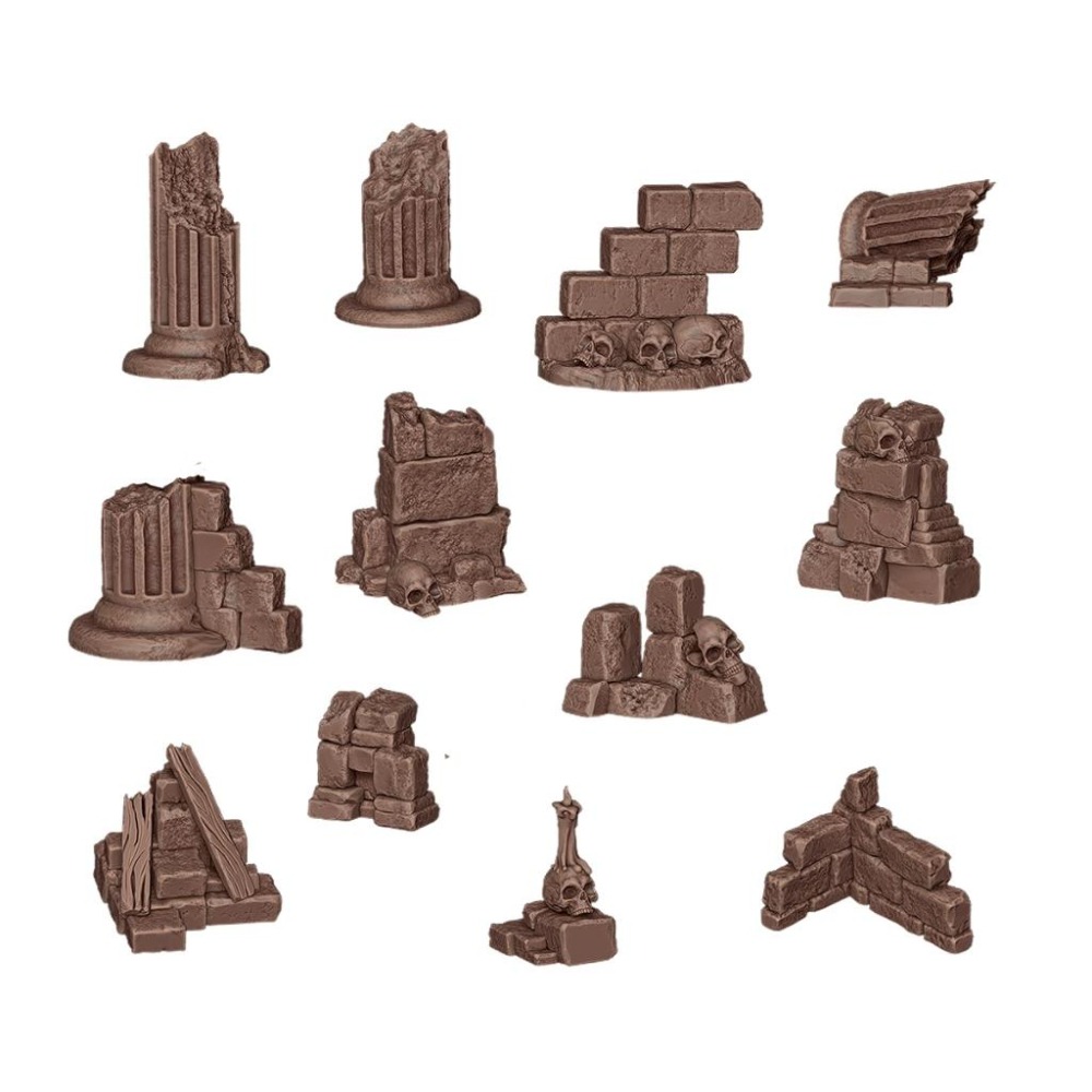 AKBIT0012 - Basing Bit - Wargame Scenery - Village Ruins-細節圖2