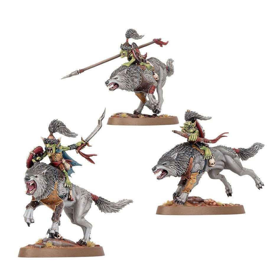 【戰鎚AOS】Snarlboss and Wolfgit Retinue - 暗怨地精：齜牙獸頭目與狼騎扈從-細節圖2