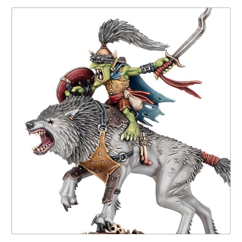 【戰鎚AOS】Snarlboss and Wolfgit Retinue - 暗怨地精：齜牙獸頭目與狼騎扈從-細節圖4