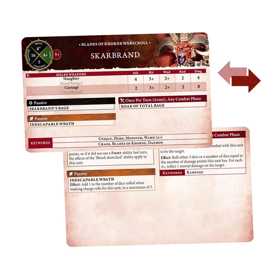 Blades of Khorne:Warscroll Cards (English) - 恐虐之刃：戰爭卷軸卡片(英文)-細節圖2