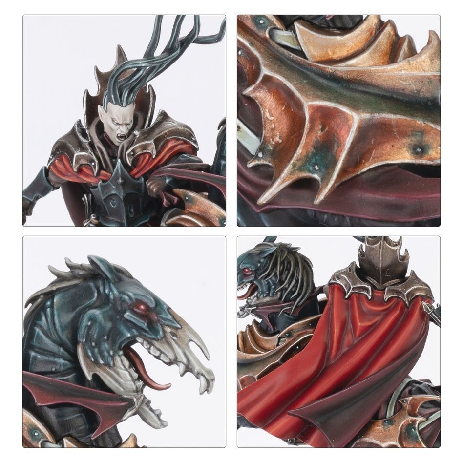 【戰鎚AOS】Vampire Lord on Nightmare Steed - 凋魂墓穴領主：騎夢魘獸的吸血鬼領主-細節圖3