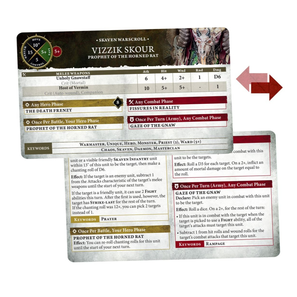 【戰鎚AOS】Skaven:Warscroll Cards (English) - 戰爭卷軸卡組：斯卡文鼠人(英文版)-細節圖2
