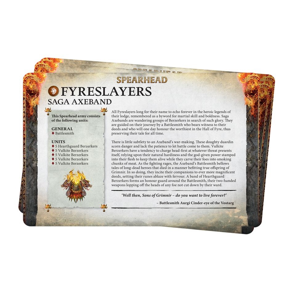 【戰鎚AOS】Fyreslayers (English) - 陣營卡包：熾焰屠夫(英文版)-細節圖2