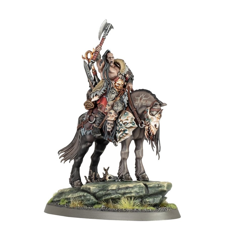 【戰鎚席格瑪紀元】Darkoath Chieftain on Warsteed - 黑暗之奴：騎乘戰馬的暗誓酋長-細節圖2