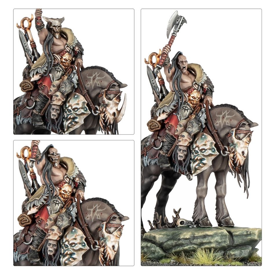 【戰鎚席格瑪紀元】Darkoath Chieftain on Warsteed - 黑暗之奴：騎乘戰馬的暗誓酋長-細節圖3