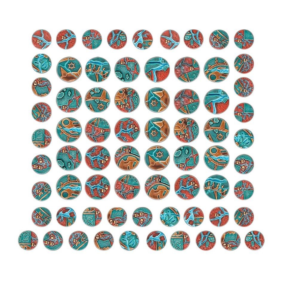 【戰鎚席格瑪】Shattered Dominion 25mm and 32mm Round Bases-破碎疆域圓底板-細節圖2