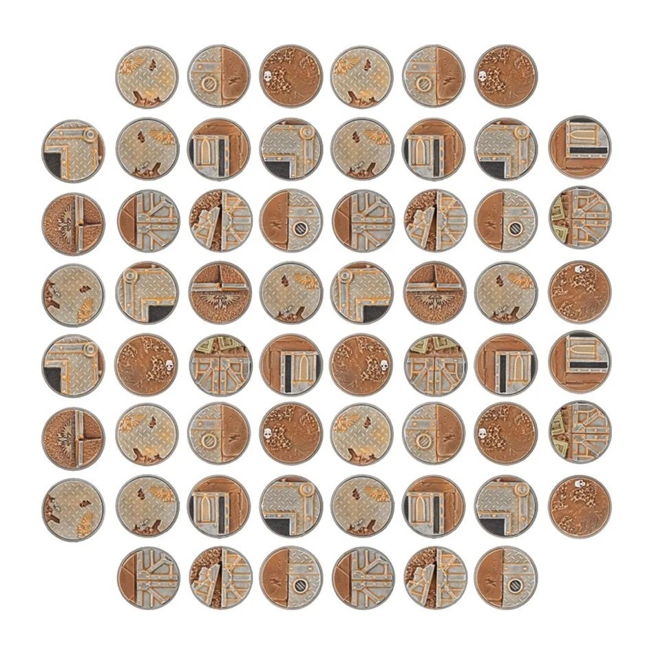 【戰鎚40K】Sector Imperialis: 32mm Round Bases - 帝國市街圓底板32mm-細節圖2