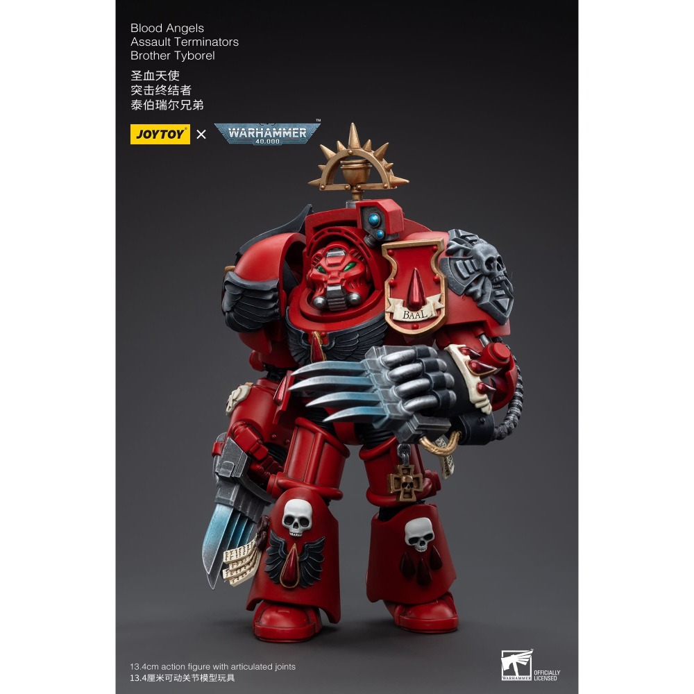 【JoyToy暗源】Blood Angels Brother Tyborel - 聖血天使 突擊終結者 泰伯瑞爾兄弟-細節圖3