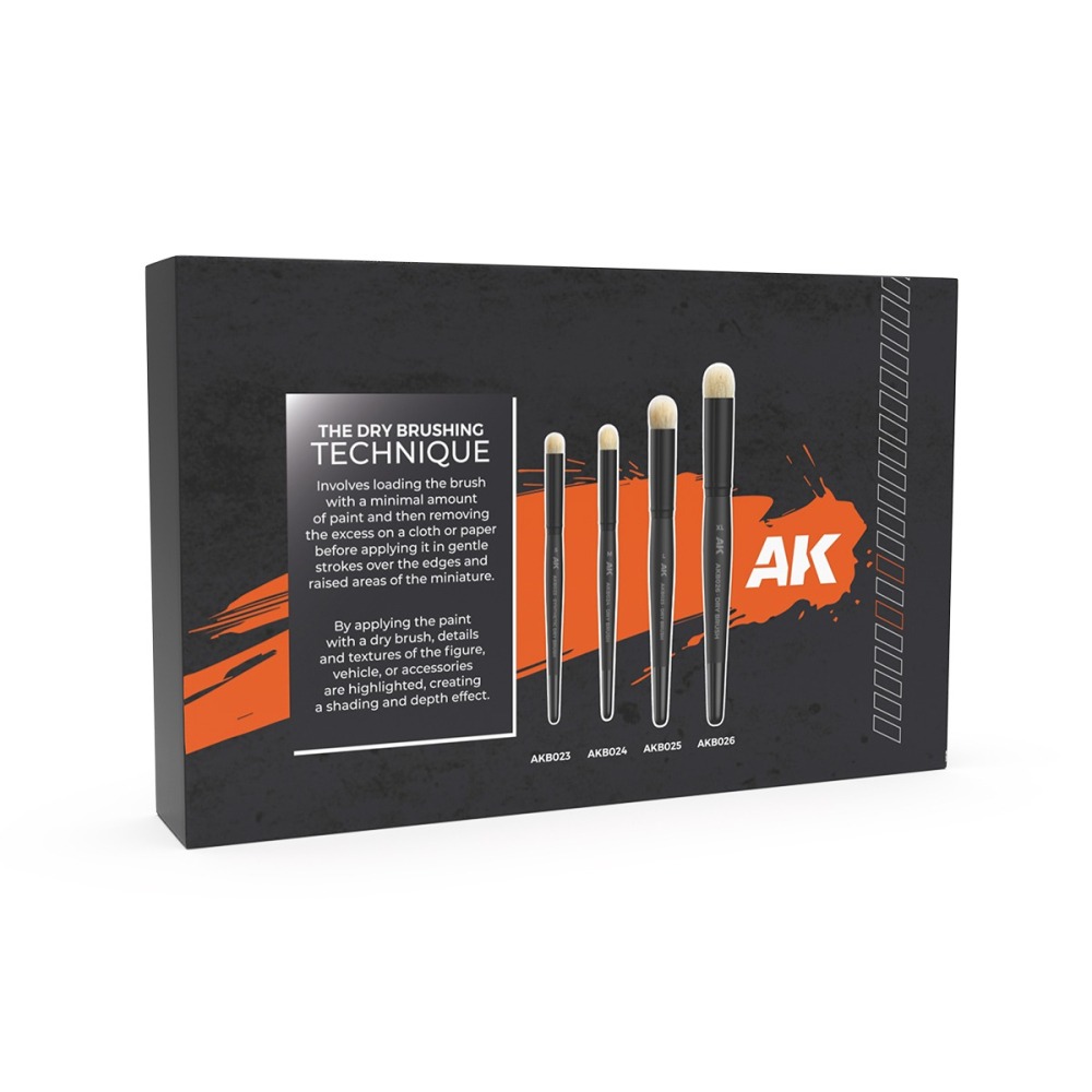 AKB103-Dry Brushes Set (4 Brushes) - 乾刷筆套組 (4支筆刷)-細節圖2