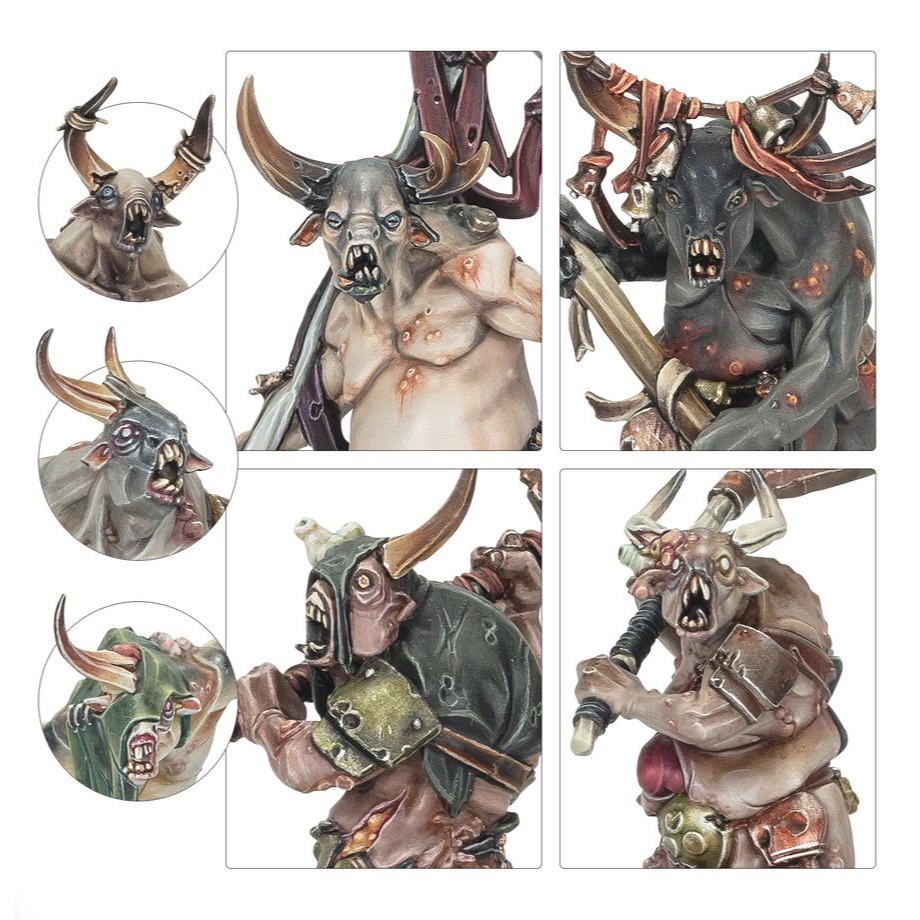 【戰鎚AOS】Maggotkin of Nurgle: Pestigors - 納垢蛆裔：疫角獸-細節圖3