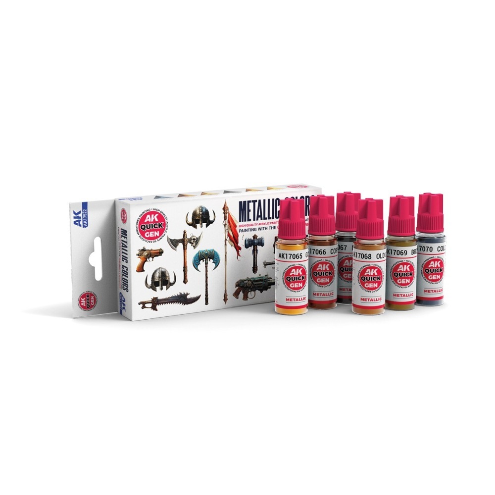 AK17522 - Quick Gen - Metallics 6 Paints - 金屬色 6色-細節圖2