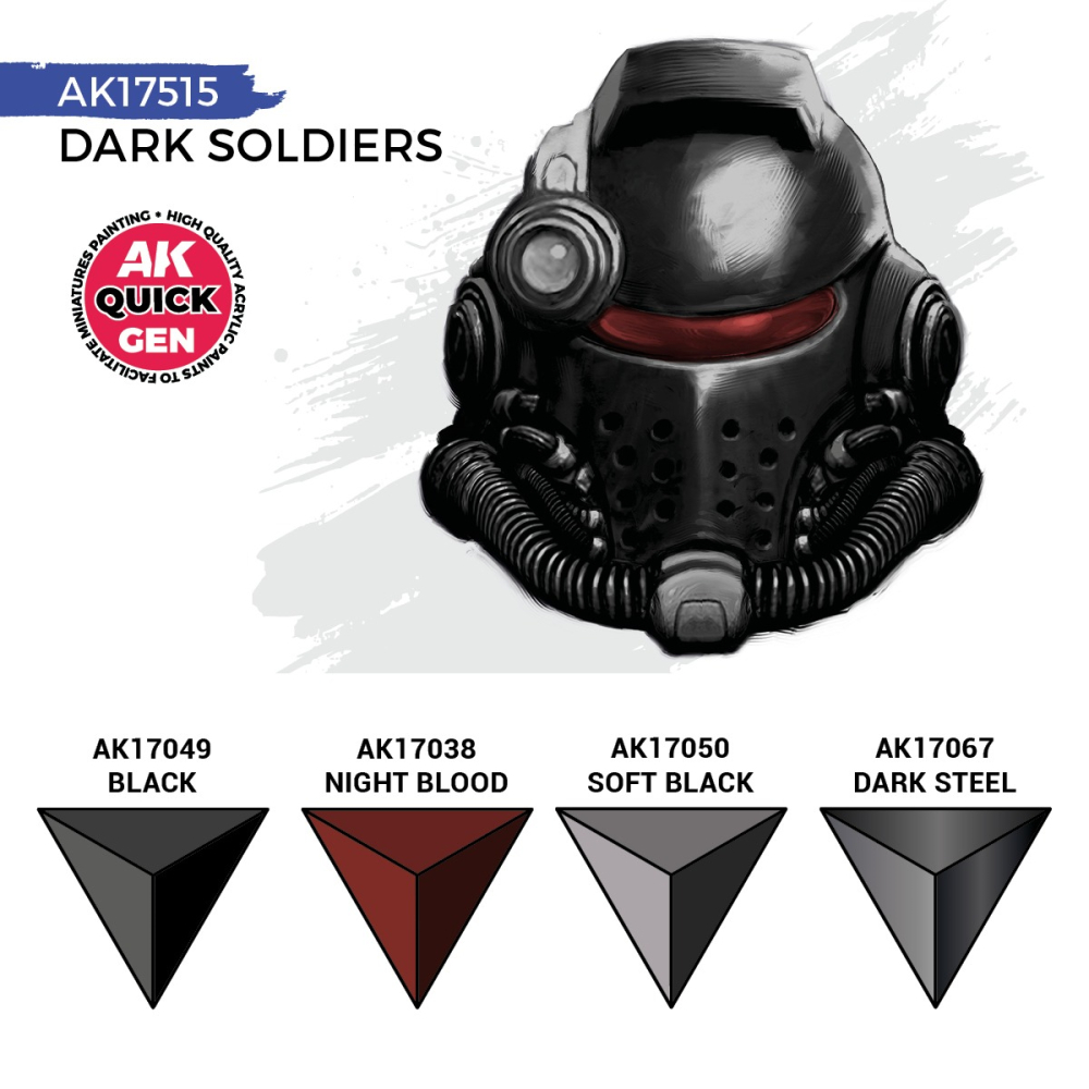 AK17515 - Quick Gen - Dark Soldiers 4 Paints - 士兵暗色 4色-細節圖3