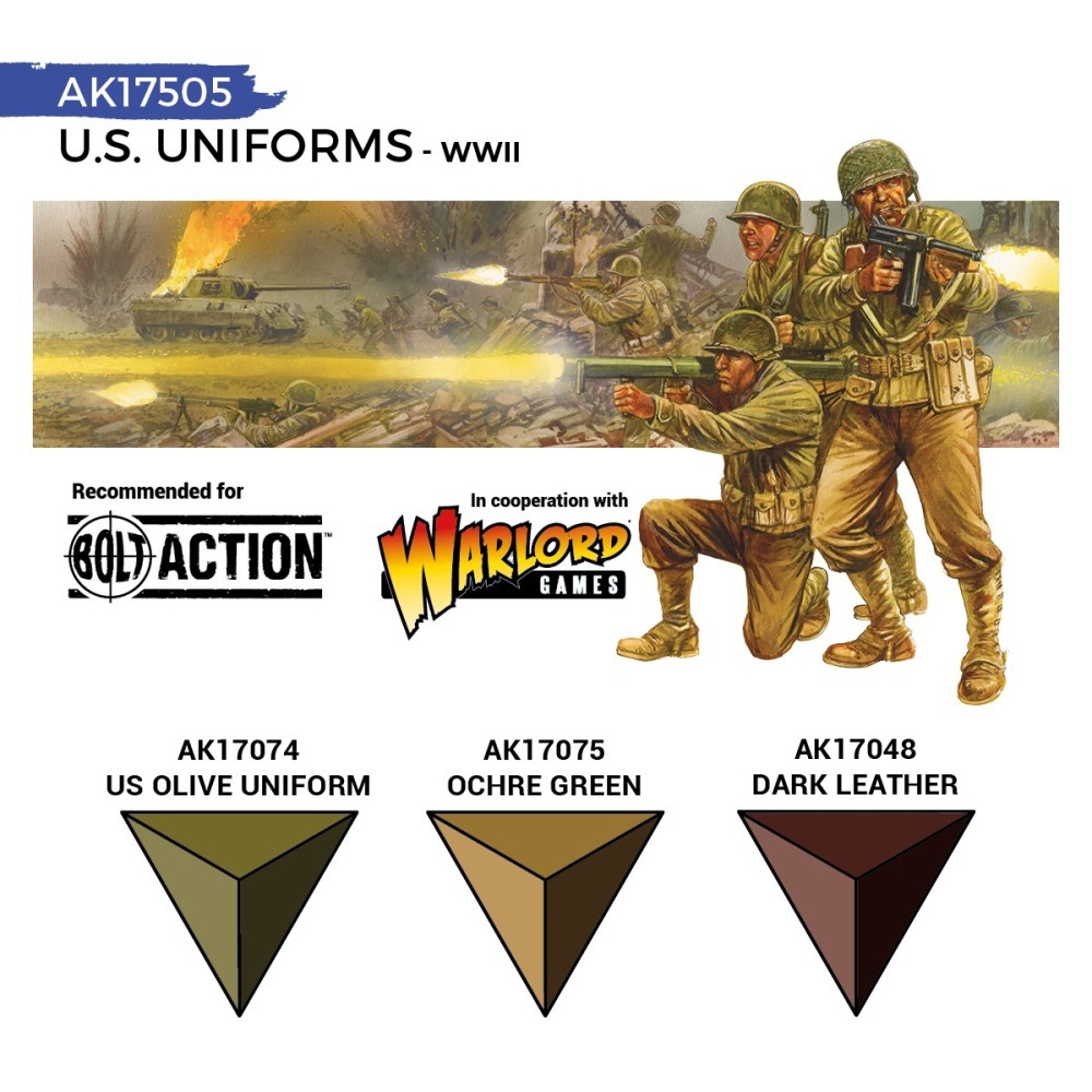 AK17505 - Quick Gen - US WWII Uniforms 3 Paints - 2戰美軍制服 3色-細節圖3