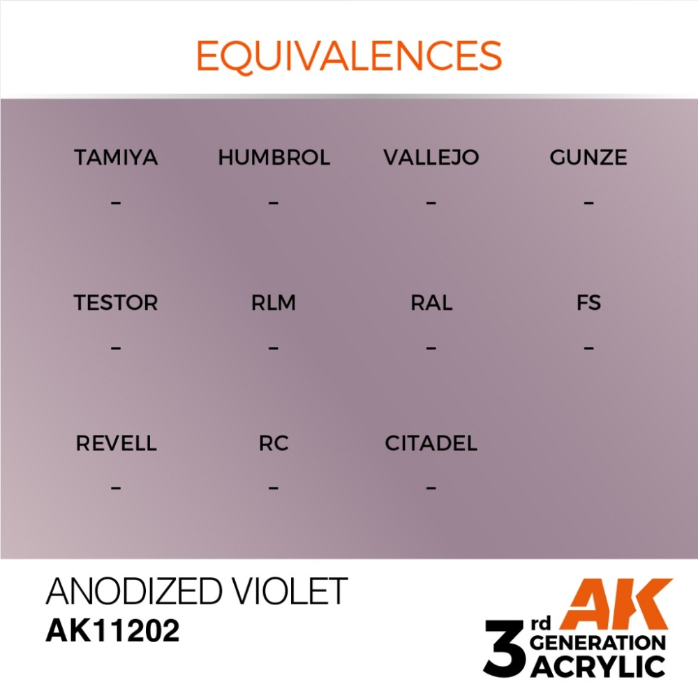 AK11202 AK Interactive 3G Acrylic Anodized Violet 17ml-細節圖2