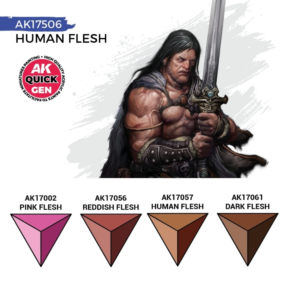 AK17506 - Quick Gen - Human Flesh 4 Paints - 人體膚色 4色-細節圖2