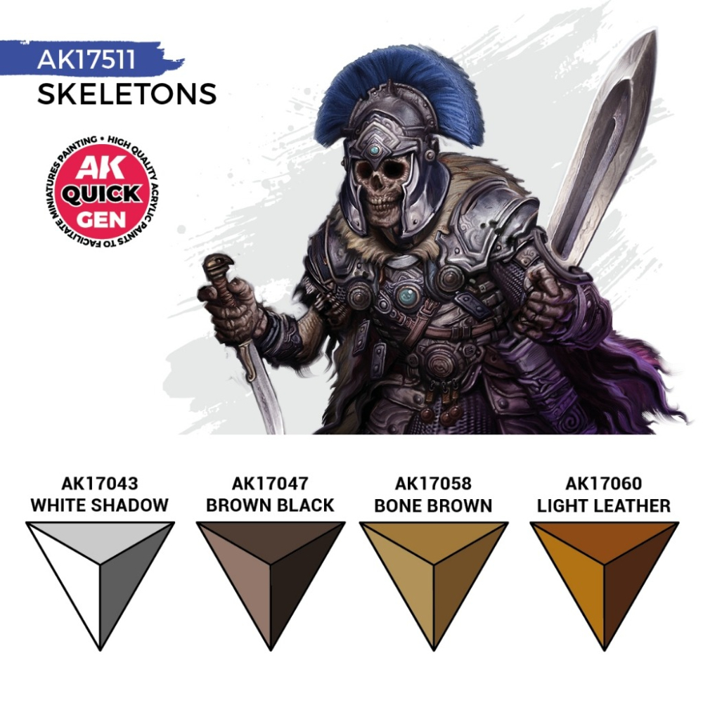 AK17511 - Quick Gen - Skeletons 4 Paints - 骷髏 4色-細節圖2
