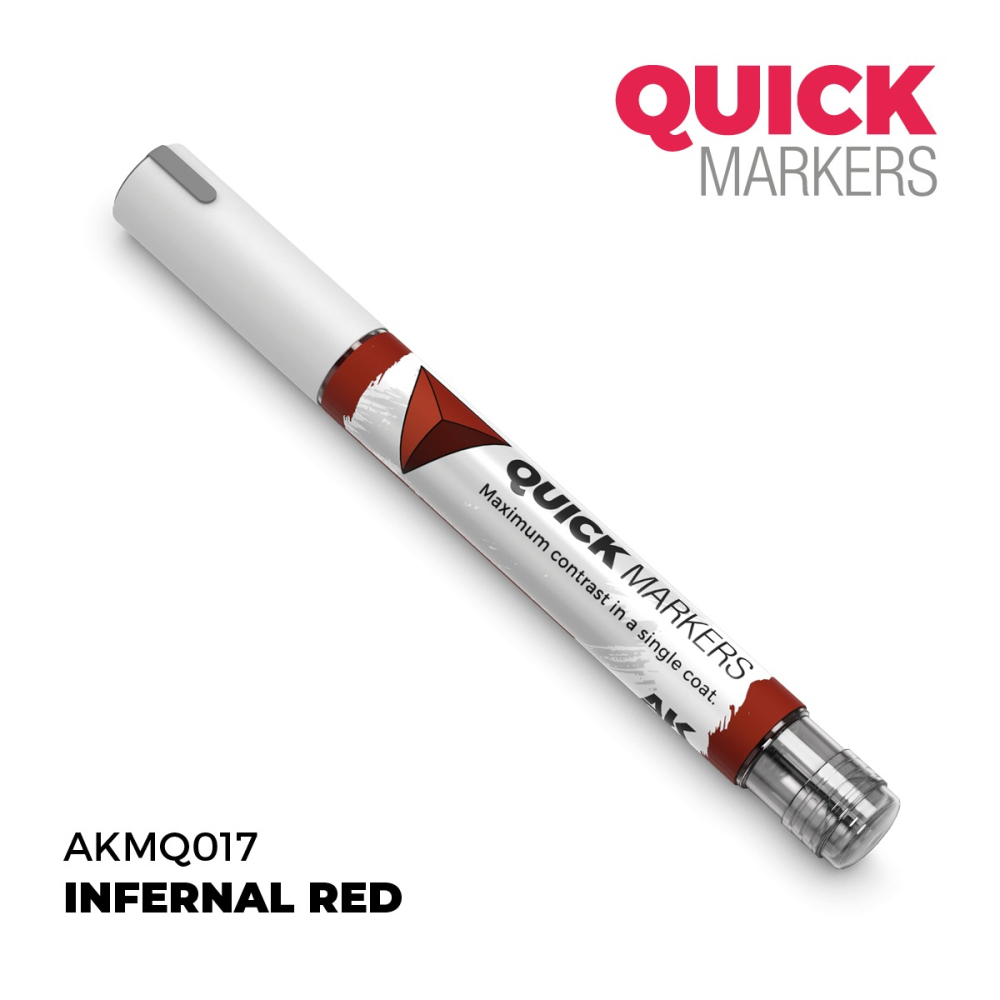 AKMQ017 - AK Quick Marker - Infernal Red - 煉獄紅色-細節圖3