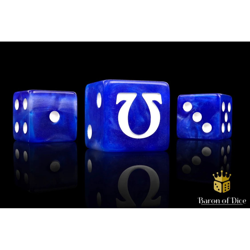 Baron of Dice-Omega-White(Square Corner)/x25 Dice奧米茄 - 白(方角-細節圖2