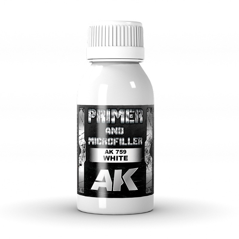 AK759-Metallics-White Primer And Microfiller-極致金屬-填充微料白色底漆