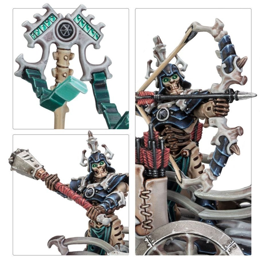 【戰鎚AOS】Ossiarch: Liege-Kavalos on War Chariot-殮骨骸軍：乘戰車的骨騎統領-細節圖5