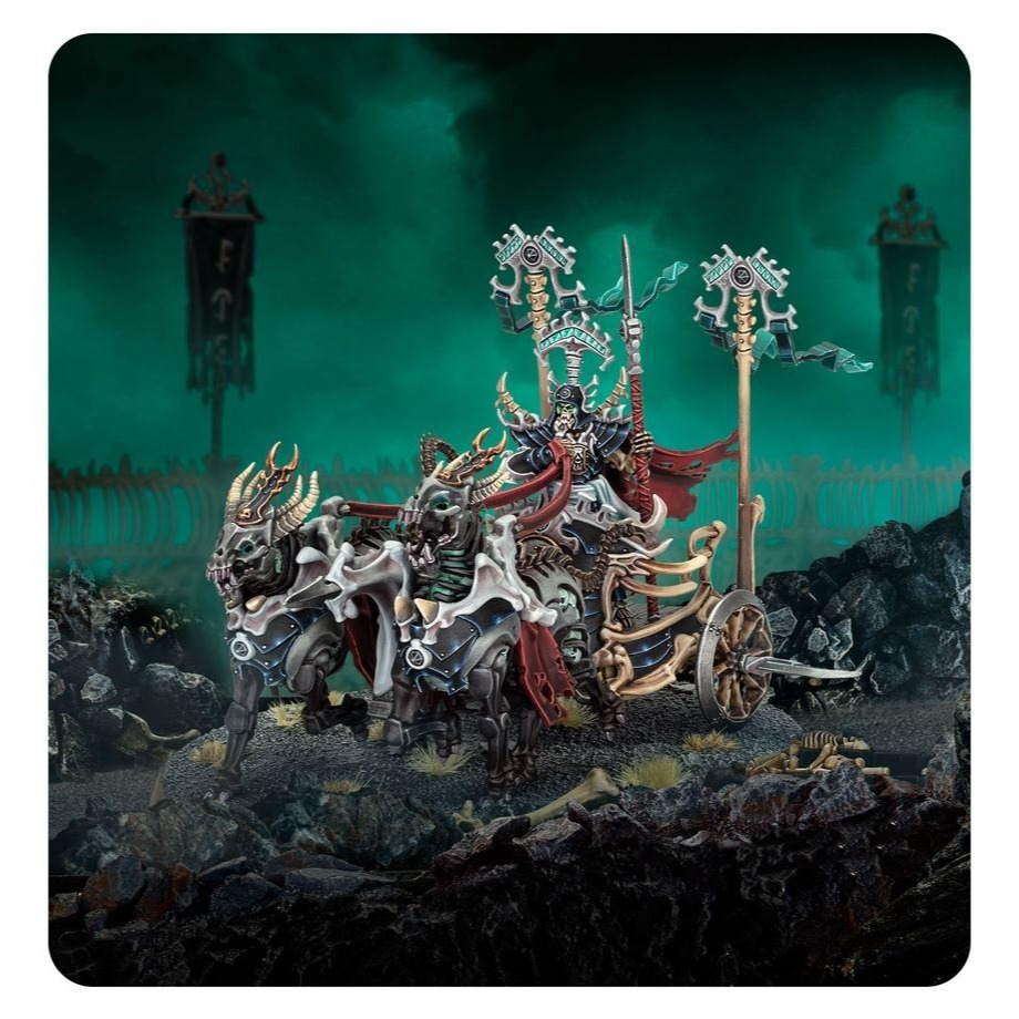 【戰鎚AOS】Ossiarch: Liege-Kavalos on War Chariot-殮骨骸軍：乘戰車的骨騎統領-細節圖6