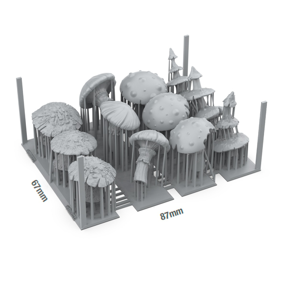 AKBIT0022- Plants - Gigant Mushrooms (12 Pieces) -植物 - 巨型蘑菇-細節圖2