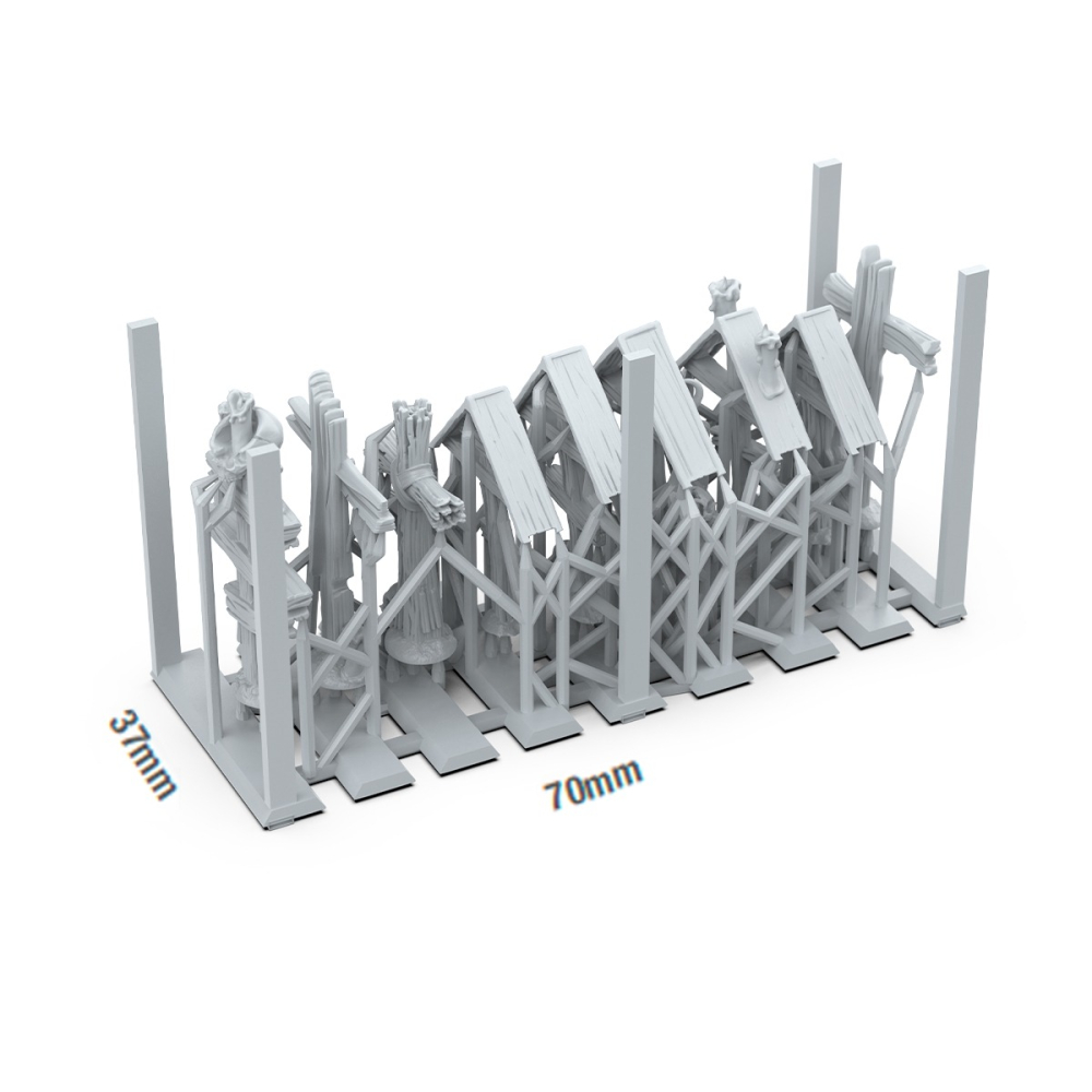 AKBIT0031- Wargame Scenery - Wood Crosses (9 Pieces) -木製十字架-細節圖2
