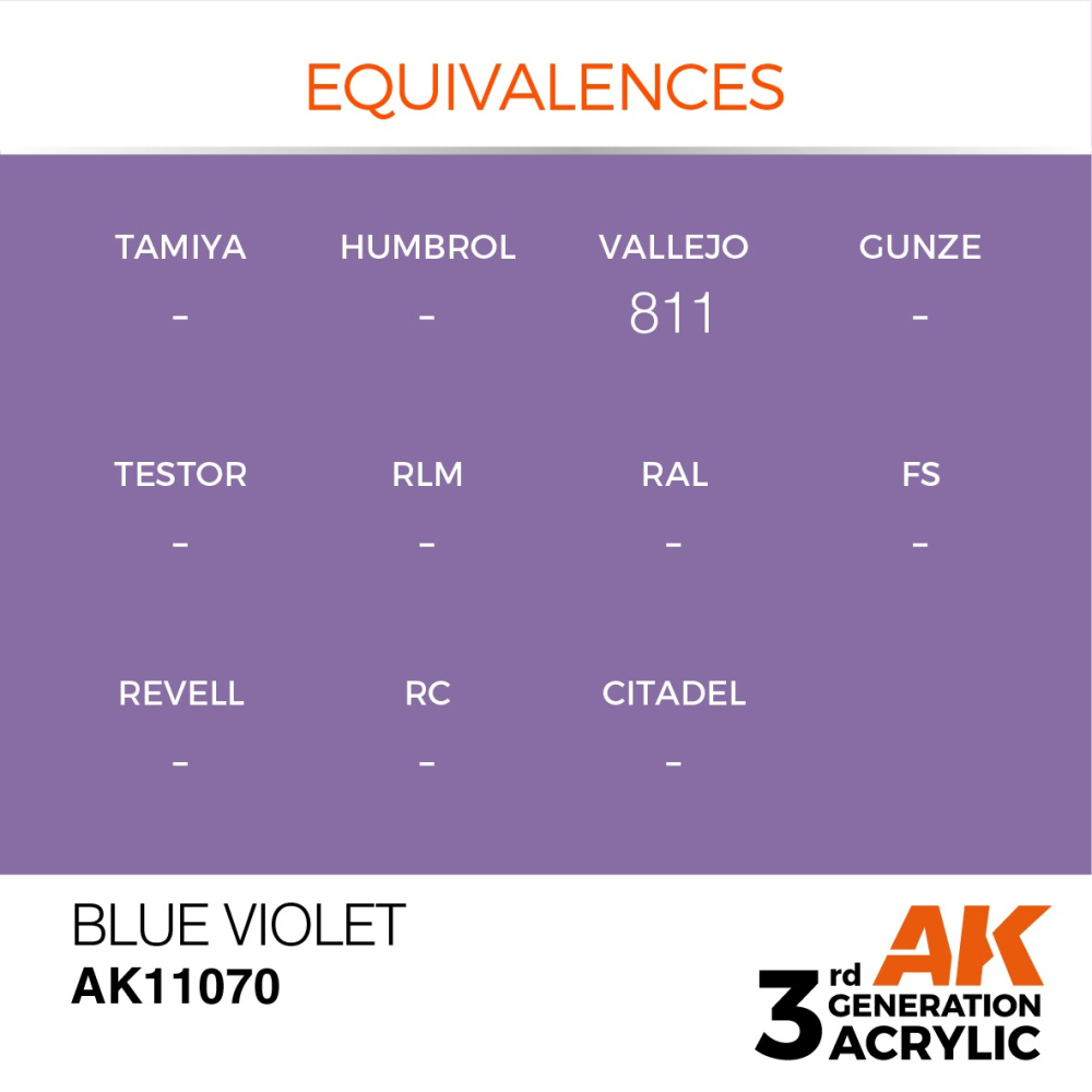 AK-11070 AK Interactive 3G Acrylic Blue Violet 17ml-細節圖3