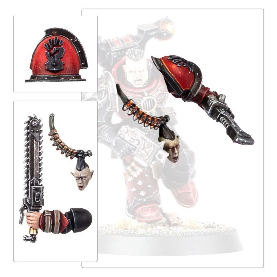 【戰鎚40k】Red Corsairs Upgrades and Transfe 混沌星際戰士：紅海盜升級套件與水貼紙-細節圖6
