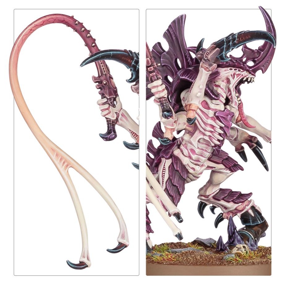 【戰鎚40k】Tyranids:Tyranid Prime with Lash Whip-泰倫蟲族：裝備抽擊鞭的泰倫王蟲-細節圖3