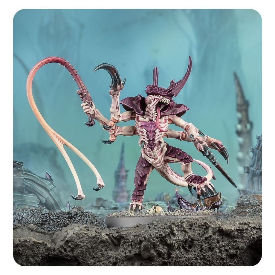 【戰鎚40k】Tyranids:Tyranid Prime with Lash Whip-泰倫蟲族：裝備抽擊鞭的泰倫王蟲-細節圖4