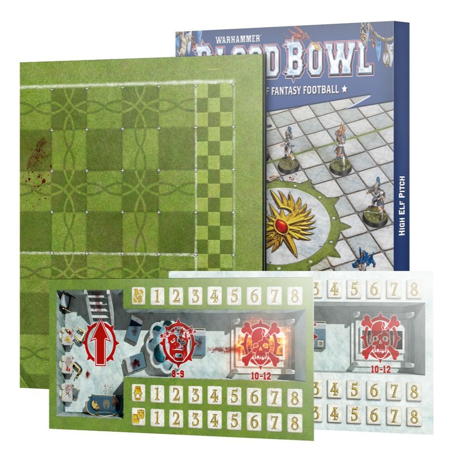 High Elf:Pitch - Double-sided Pitch and Dugouts-血碗橄欖球：高等精靈球場-細節圖2