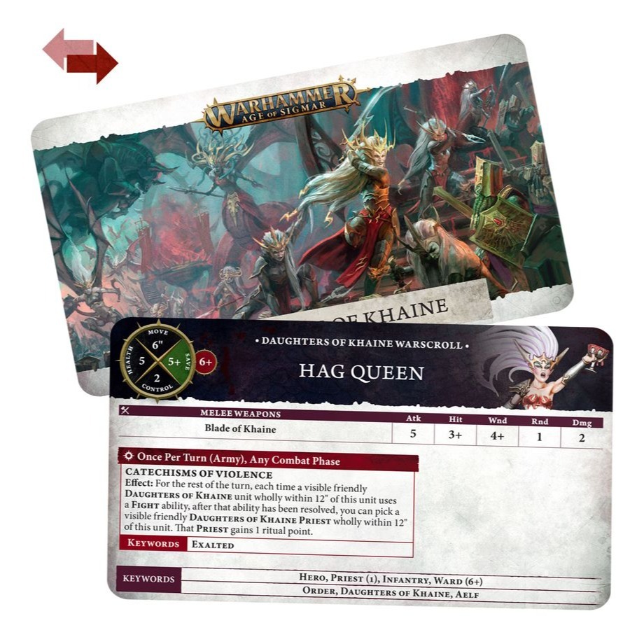 Daughters of Khaine: Warscroll Cards (English)- 戰爭卷軸：凱恩之女(英)-細節圖2