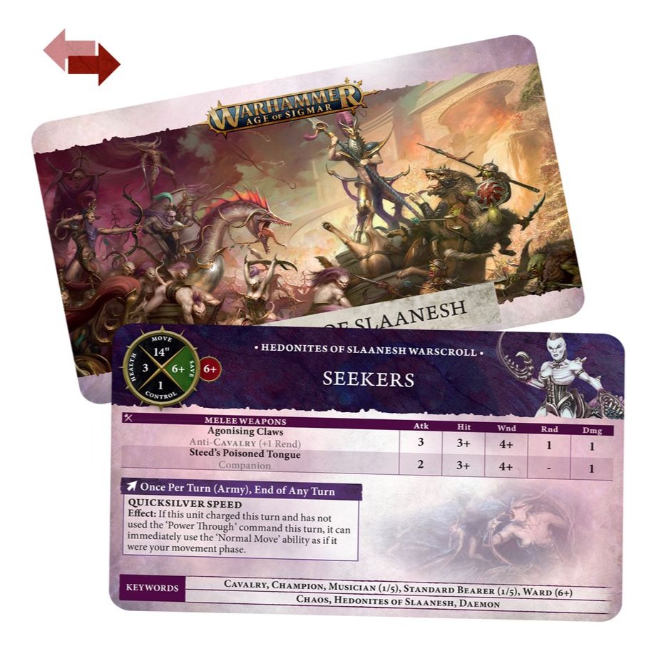 【戰鎚AOS】Warscroll Cards (Chinese) - 戰爭卷軸：色孽慾魔(簡中版)-細節圖3