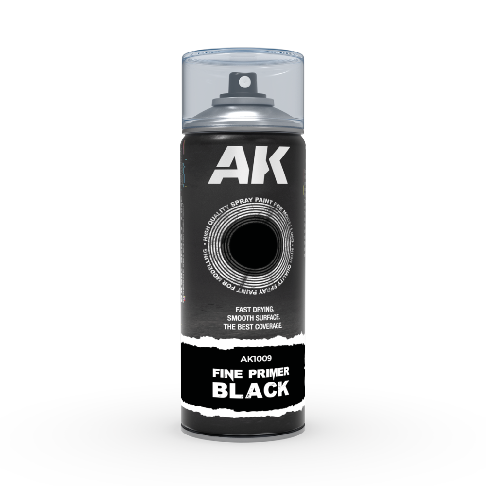 AK Sprays-Basic Colors-AK1009 Fine Primer Black Spray 400ml-細節圖2