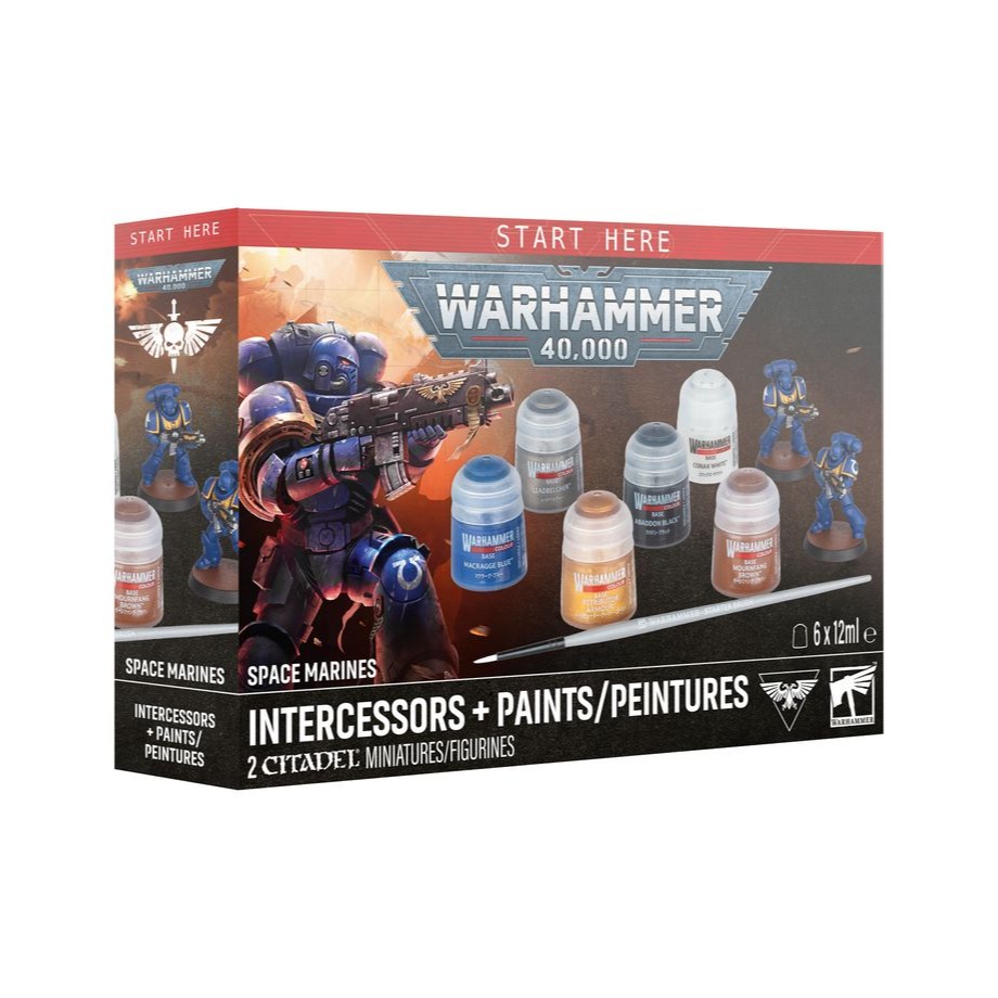 【戰鎚40K】Space Marines: Intercessors + Paints - 星際戰士仲裁者顏料套裝-細節圖3