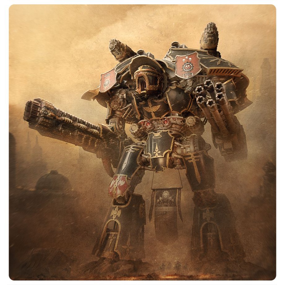 Legions Imperialis - 帝國軍團：裝備爆燃毀滅炮與重型加特林爆能炮的戰將泰坦-細節圖5