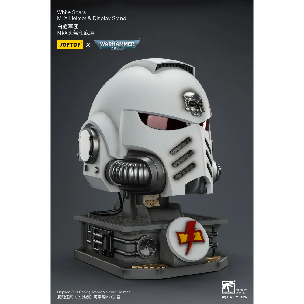 White Scars: MkX Helmet & Display Stand - 白傷軍團:MkX頭盔與底座-細節圖3