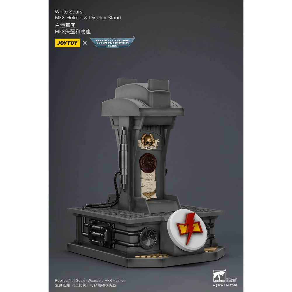 White Scars: MkX Helmet & Display Stand - 白傷軍團:MkX頭盔與底座-細節圖5