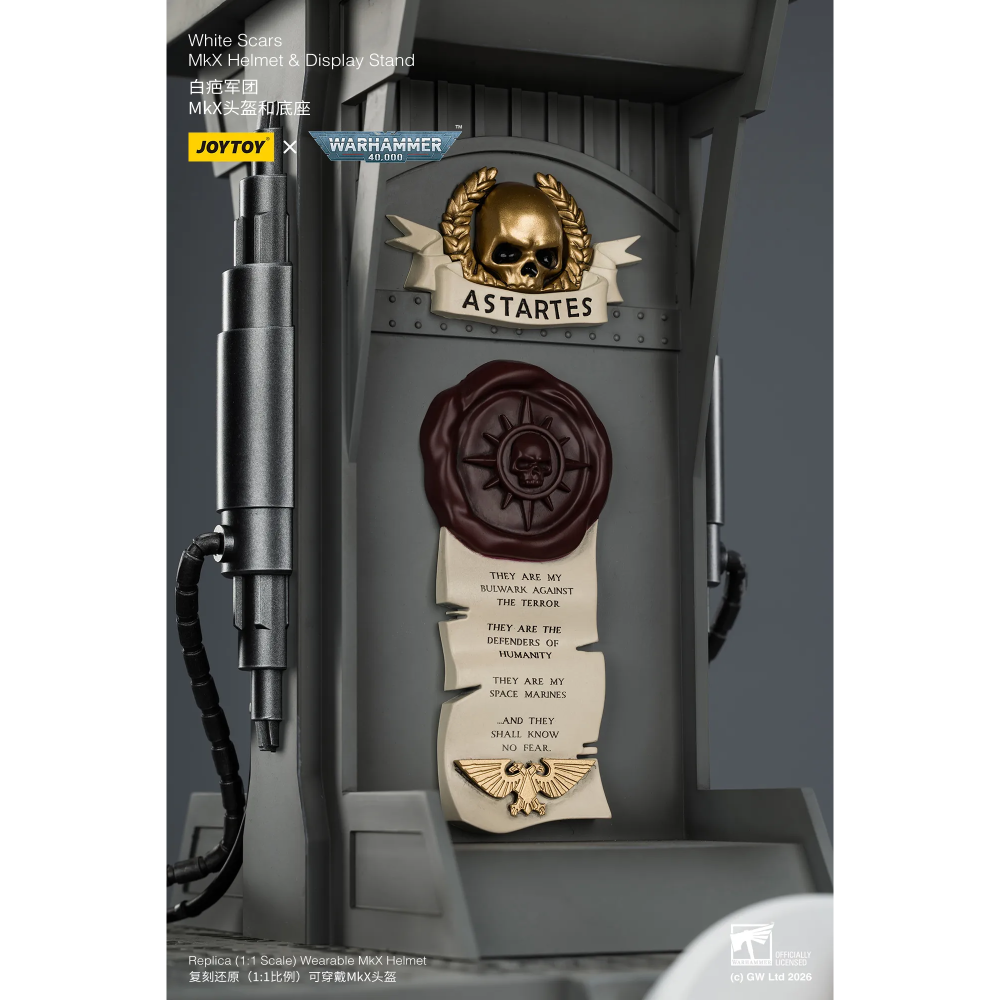 White Scars: MkX Helmet & Display Stand - 白傷軍團:MkX頭盔與底座-細節圖6